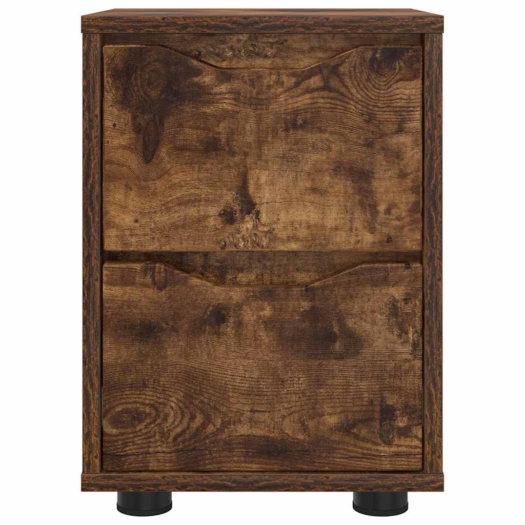 Bedside Table Smoked Oak 30.5 x 30 x 43 cm Engineered Wood