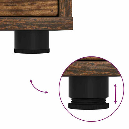 Bedside Table Smoked Oak 30.5 x 30 x 43 cm Engineered Wood