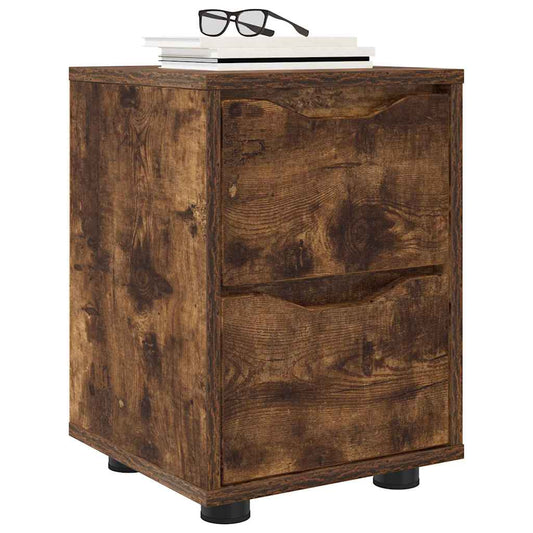 Bedside Table Smoked Oak 30.5 x 30 x 43 cm Engineered Wood