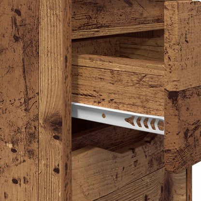 Bedside Table Old Wood 30.5 x 30 x 43 cm Engineered Wood