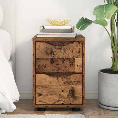 Bedside Table Old Wood 30.5 x 30 x 43 cm Engineered Wood