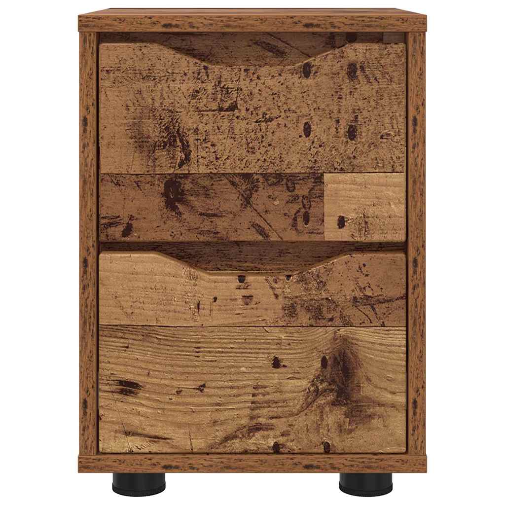 Bedside Table Old Wood 30.5 x 30 x 43 cm Engineered Wood