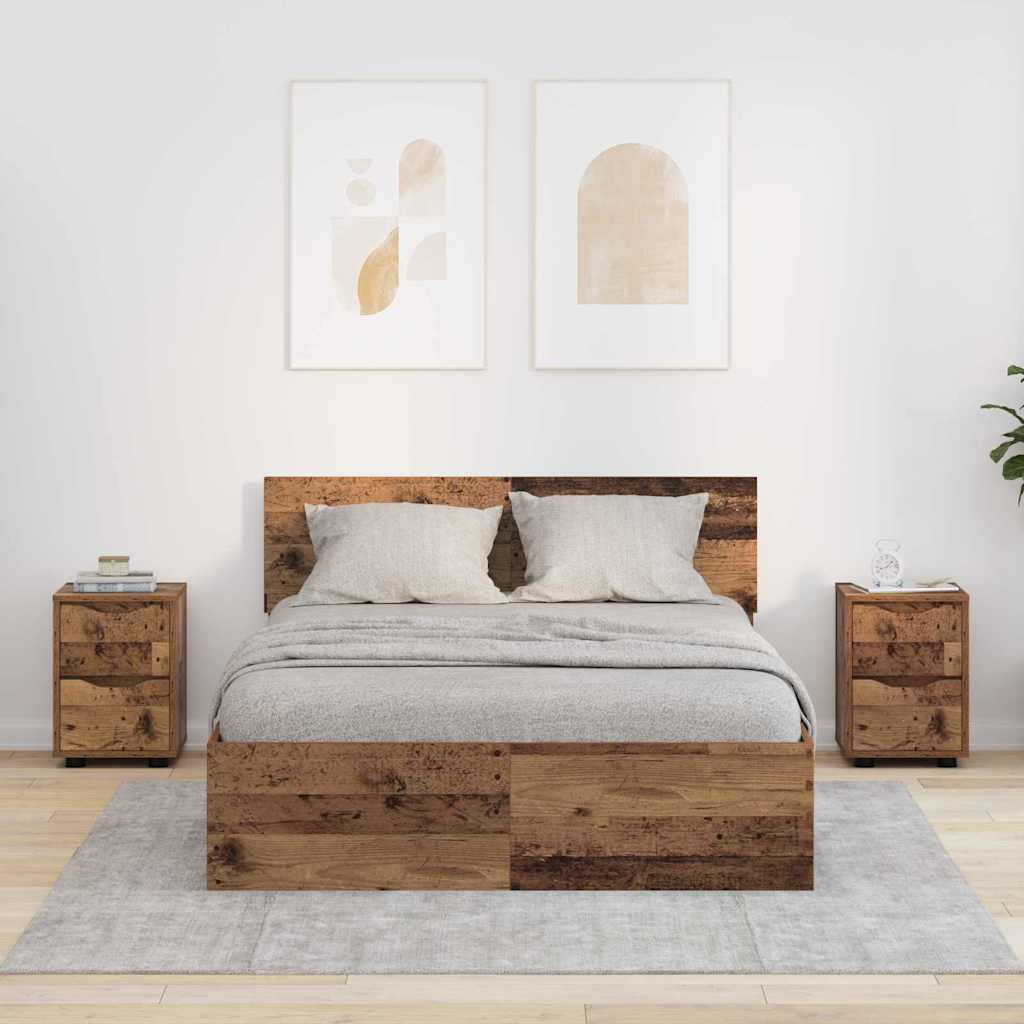 Bedside Tables 2 pcs Old Wood 30.5 x 30 x 43 cm Engineered Wood
