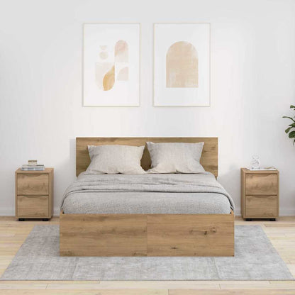Bedside Tables with Drawer 2 pcs Artisan Oak 30.5 x 30 x 43 cm