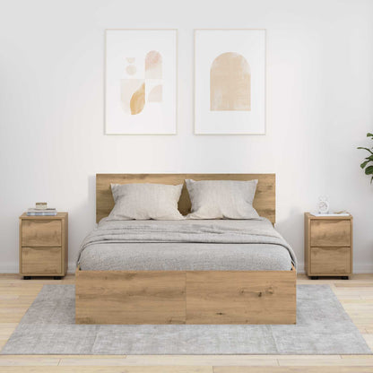 Bedside Tables with Drawer 2 pcs Artisan Oak 30.5 x 30 x 43 cm