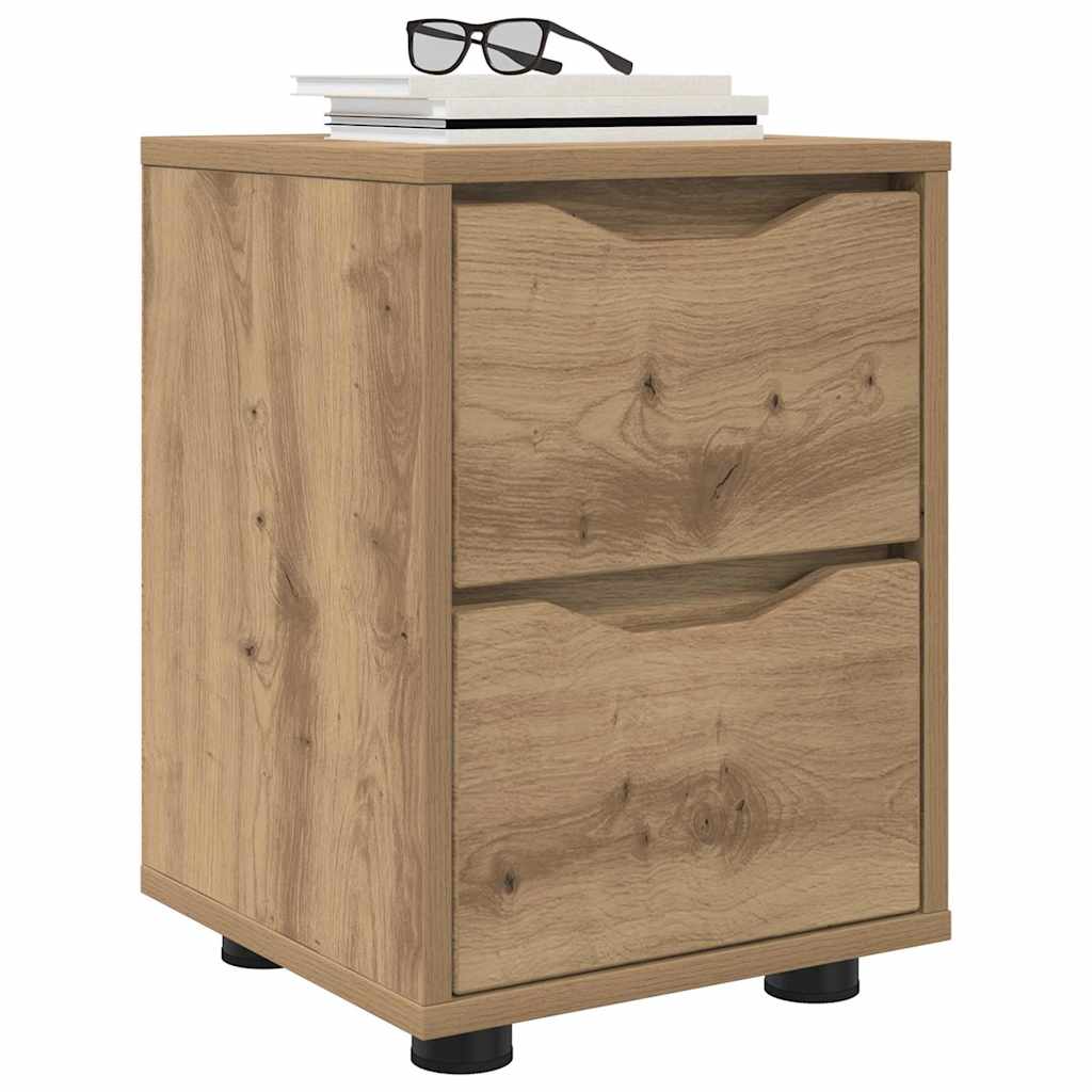 Bedside Tables with Drawer 2 pcs Artisan Oak 30.5 x 30 x 43 cm