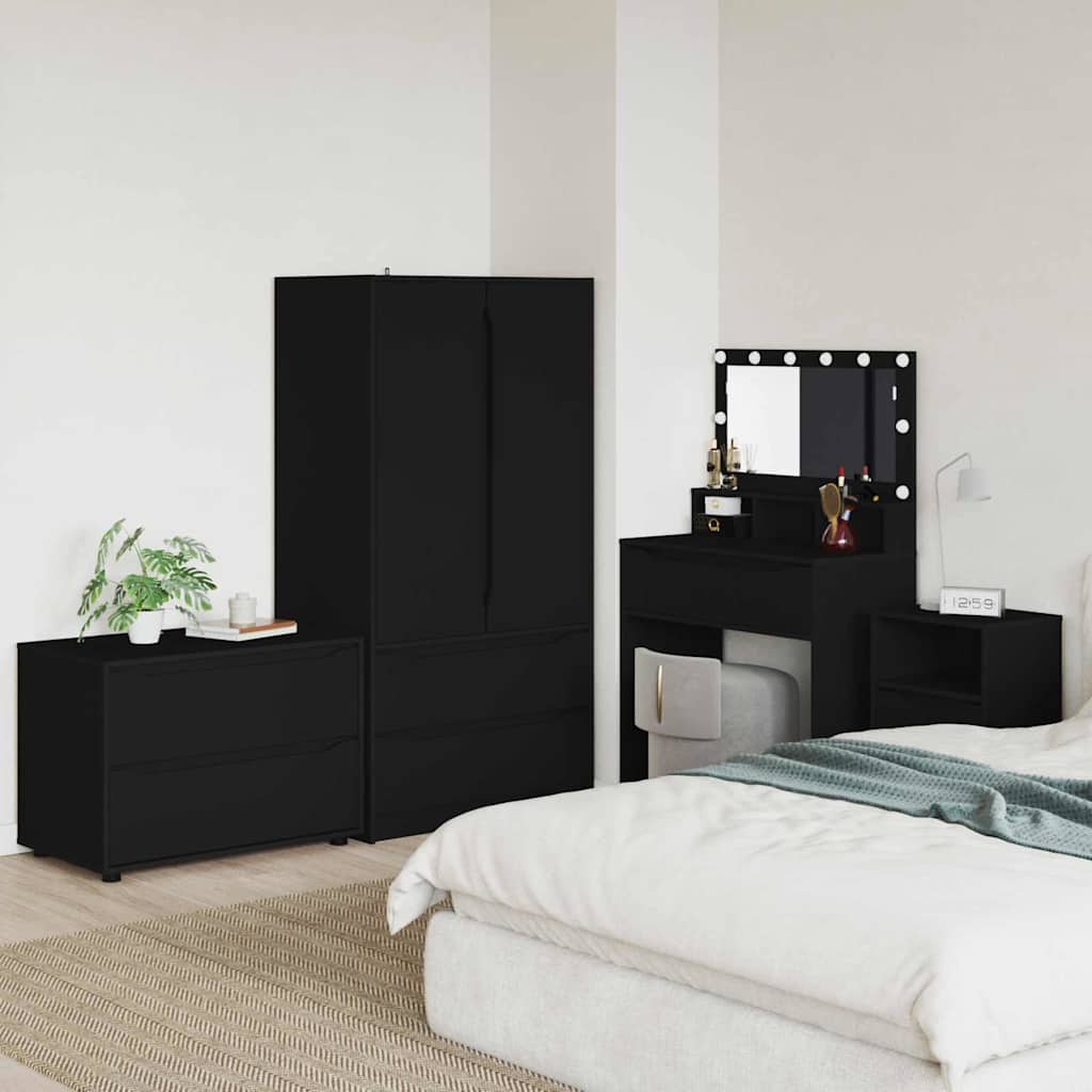 Storage Cabinet Black 80 x 48 x 57 cm Engineered Wood