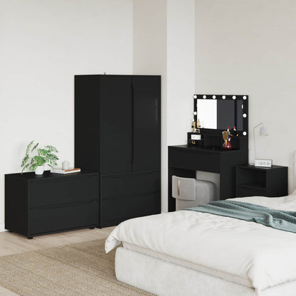 Storage Cabinet 80 x 48 x 57 cm Engineered Wood Black