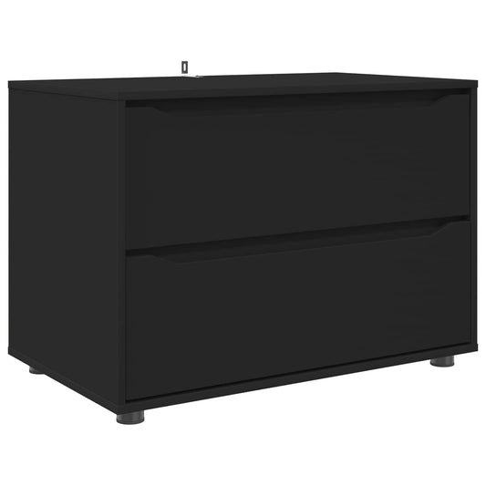 Storage Cabinet 80 x 48 x 57 cm Engineered Wood Black