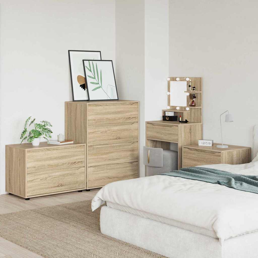 Storage Cabinet Sonoma Oak 80 x 48 x 57 cm Engineered Wood