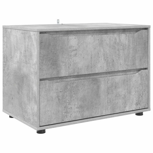 Storage Cabinet 80 x 48 x 57 cm Engineered Wood Concrete Grey