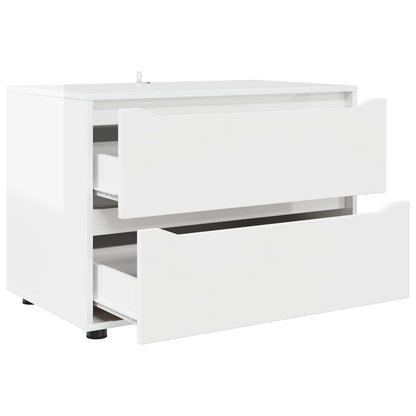 Storage Cabinet High Gloss White 80 x 48 x 57 cm