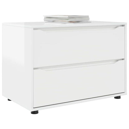 Storage Cabinet High Gloss White 80 x 48 x 57 cm