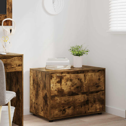 Storage Cabinet Smoked Oak 80 x 48 x 57 cm Engineered Wood