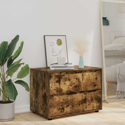 Storage Cabinet Smoked Oak 80 x 48 x 57 cm Engineered Wood