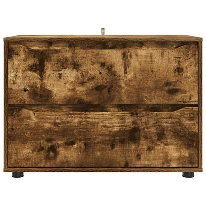 Storage Cabinet Smoked Oak 80 x 48 x 57 cm Engineered Wood