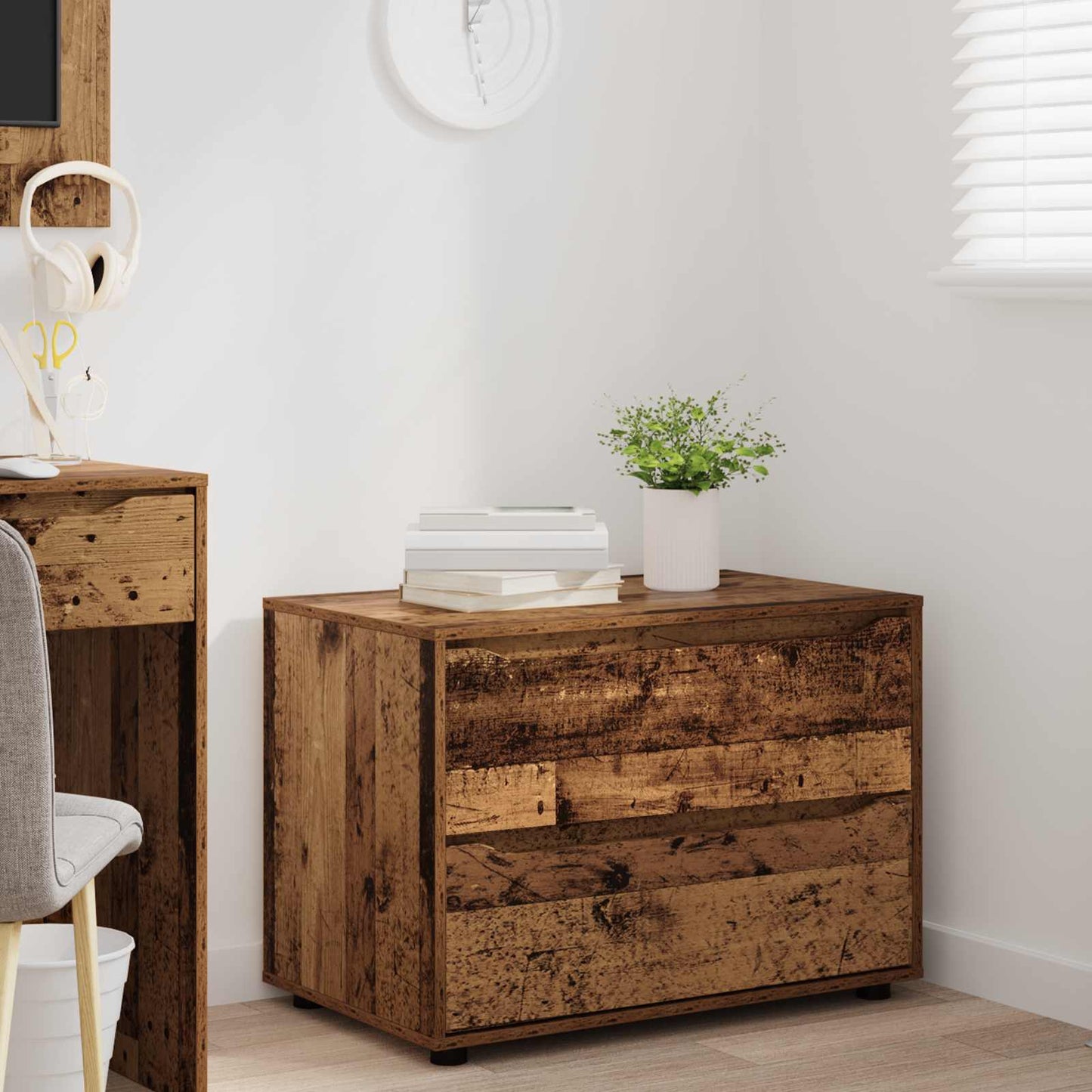 Storage Cabinet Old Wood 80 x 48 x 57 cm Engineered Wood