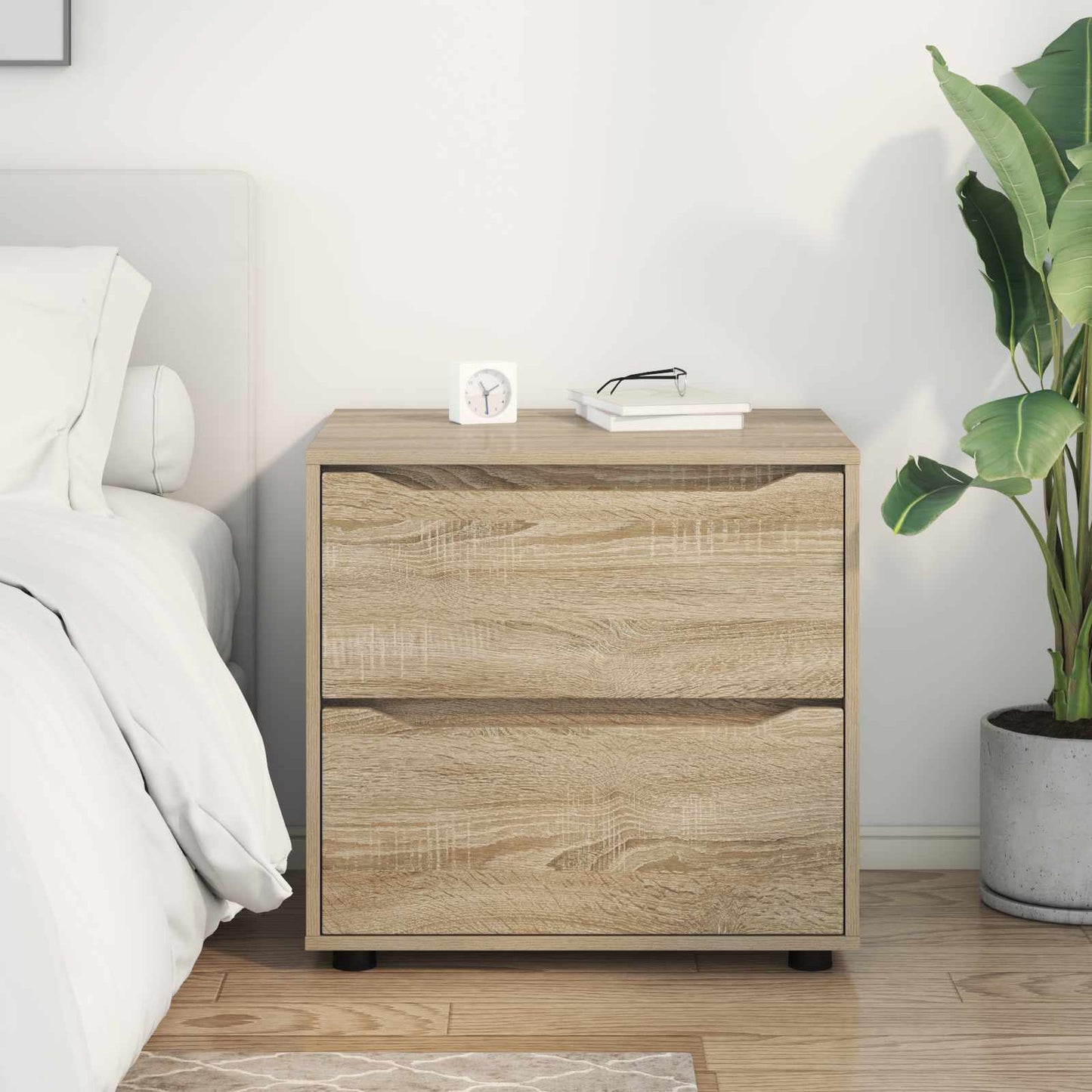 Storage Cabinet 60 x 48 x 57 cm Engineered Wood Sonoma Oak