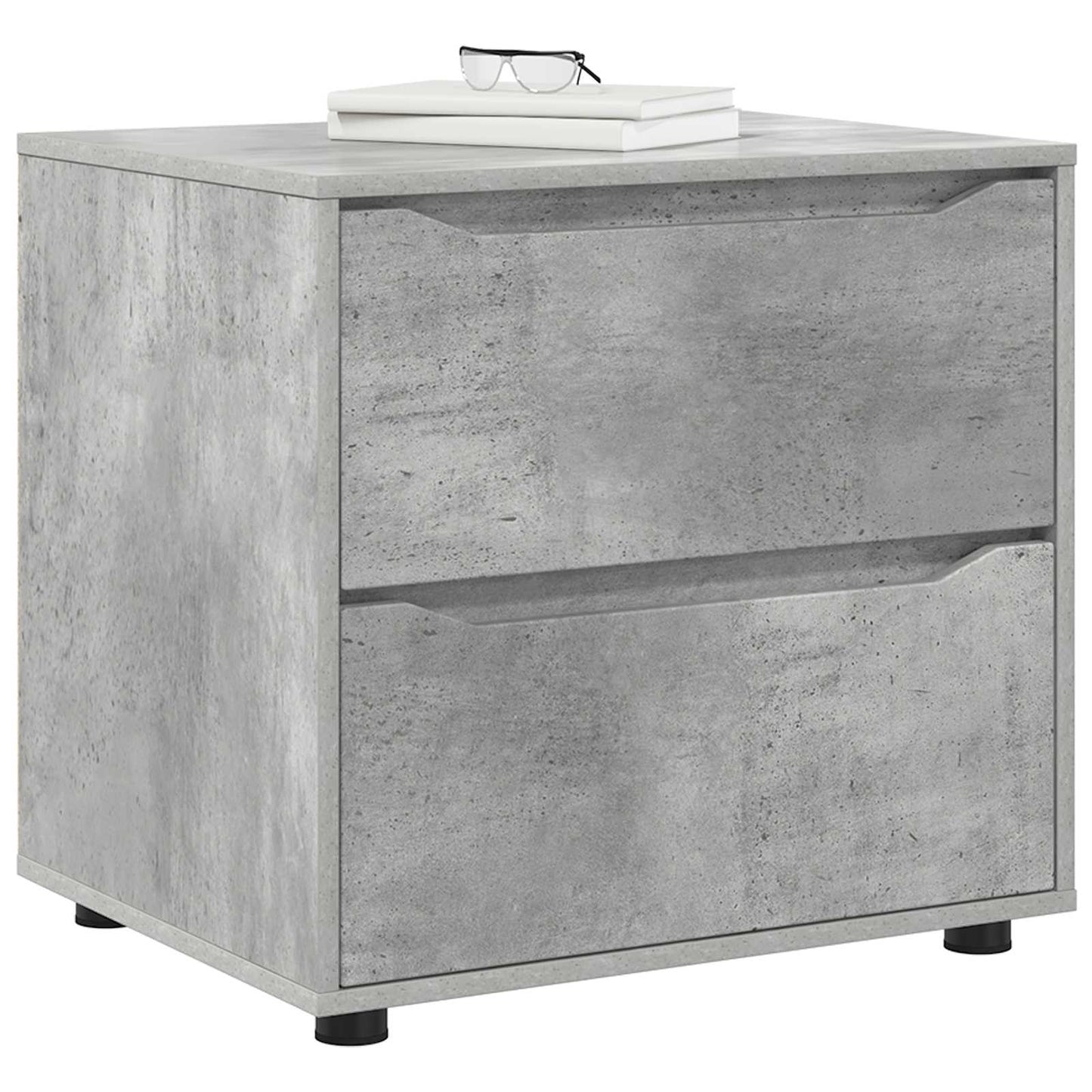 Storage Cabinet 60 x 48 x 57 cm Engineered Wood Concrete Grey