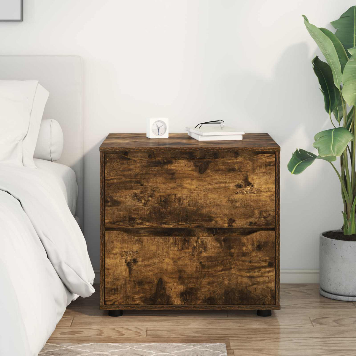 Storage Cabinet 60 x 48 x 57 cm Engineered Wood Smoked Oak