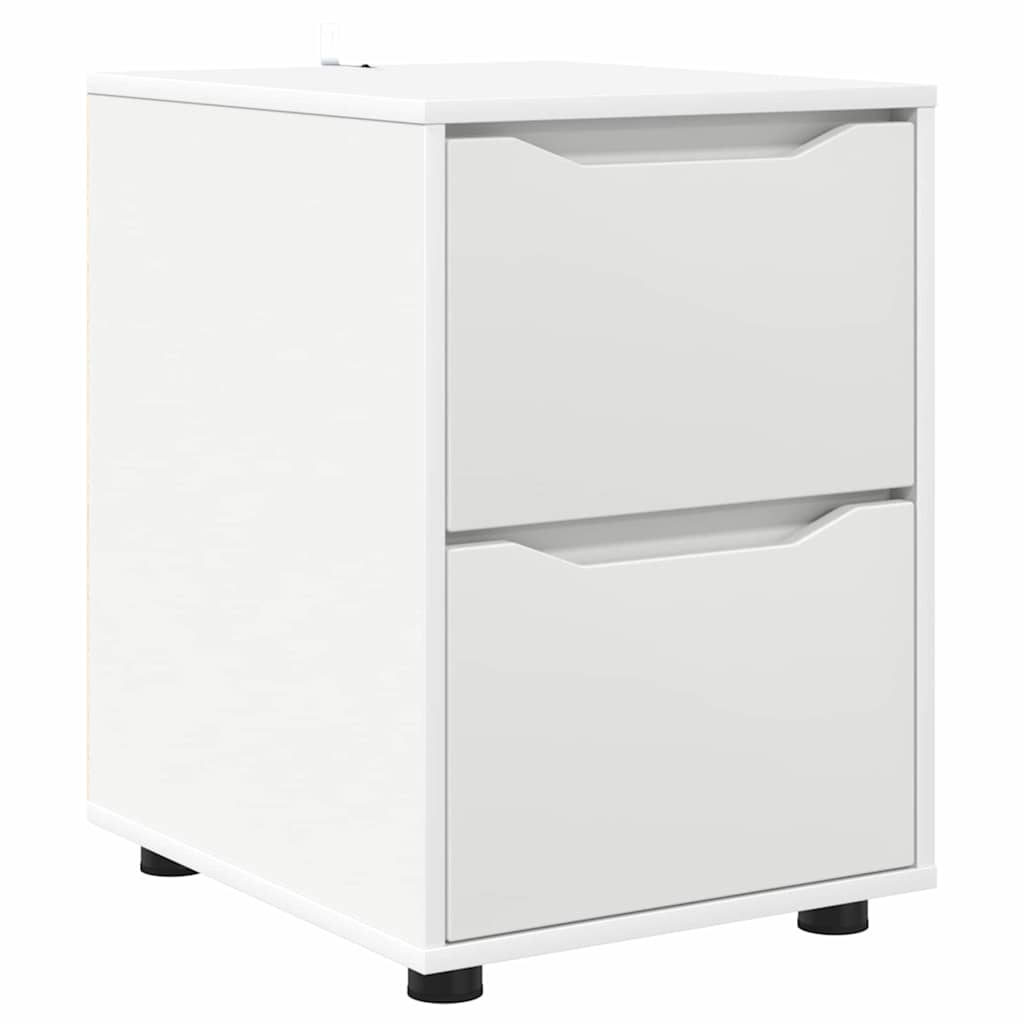 Storage Cabinet White 40 x 48 x 57 cm Engineered Wood