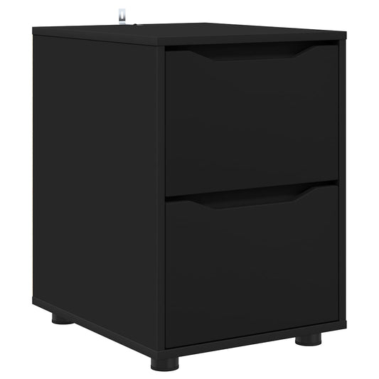Storage Cabinet 40 x 48 x 57 cm Engineered Wood Black