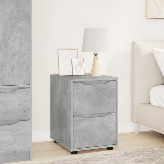 Storage Cabinet 40 x 48 x 57 cm Engineered Wood Concrete Grey
