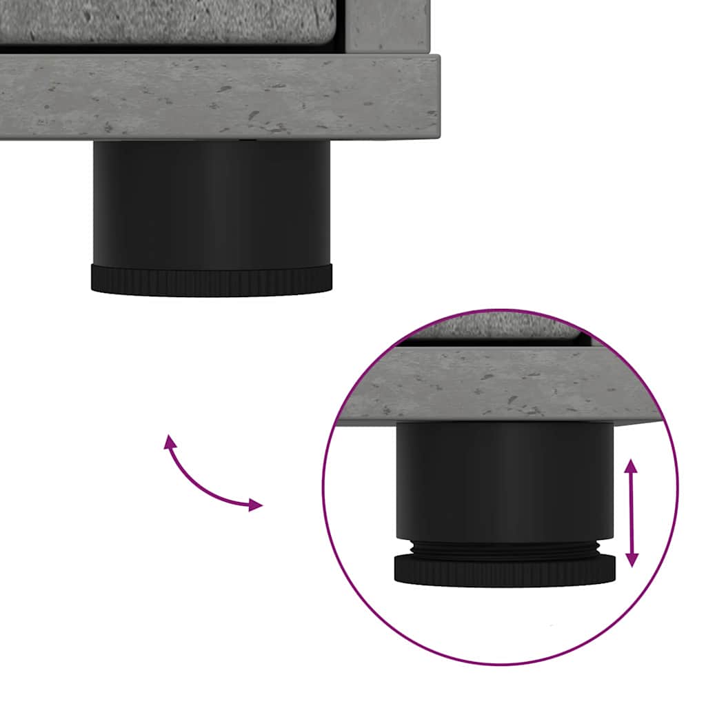 Storage Cabinet Concrete Grey 40 x 48 x 57 cm Engineered Wood