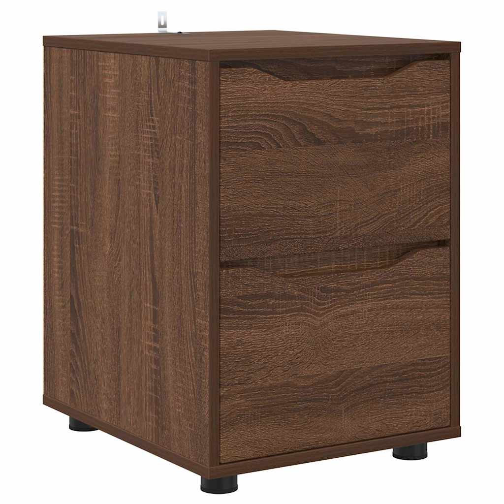 Storage Cabinet Brown Oak 40 x 48 x 57 cm Engineered Wood
