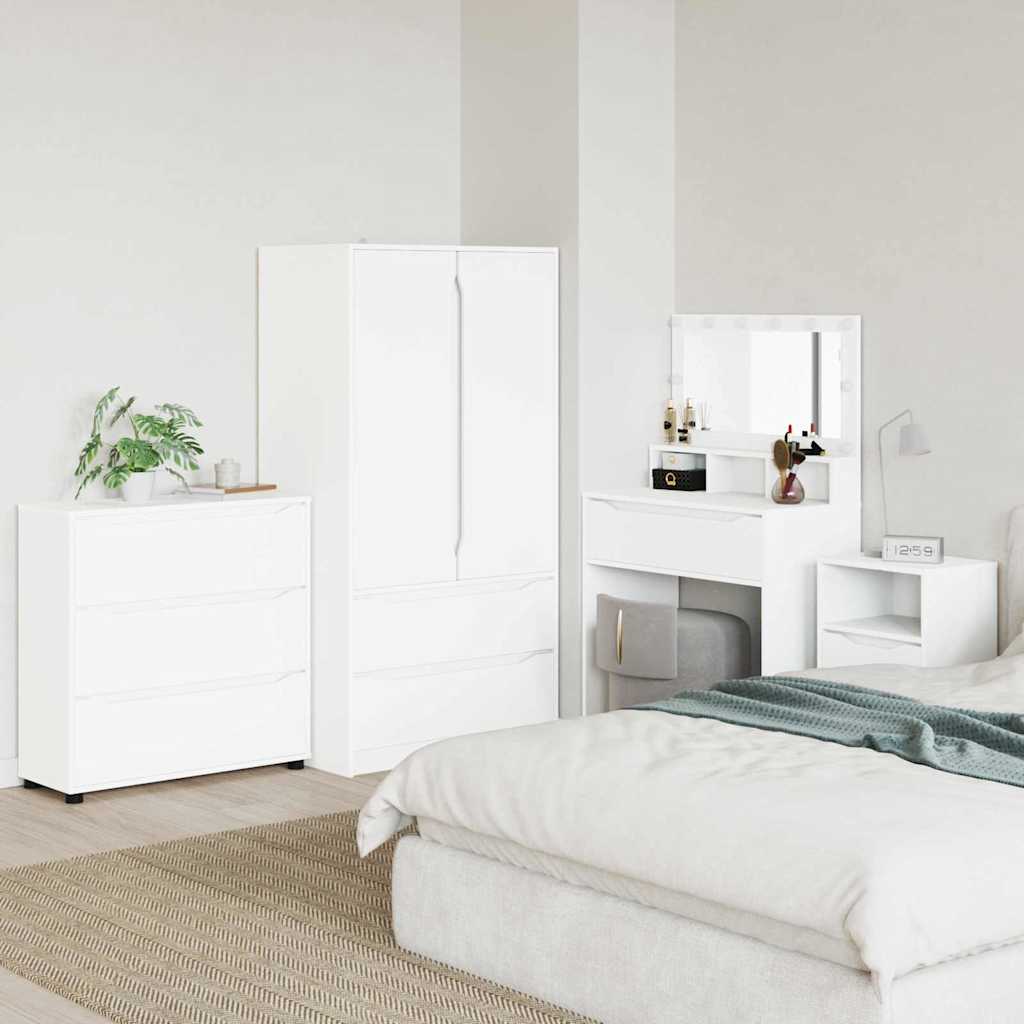Storage Cabinet White 80 x 31 x 81 cm Engineered Wood