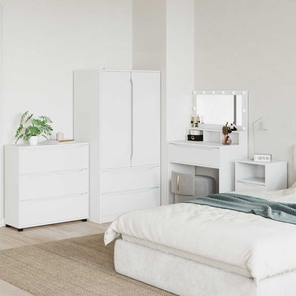 Storage Cabinet White 80 x 31 x 81 cm Engineered Wood