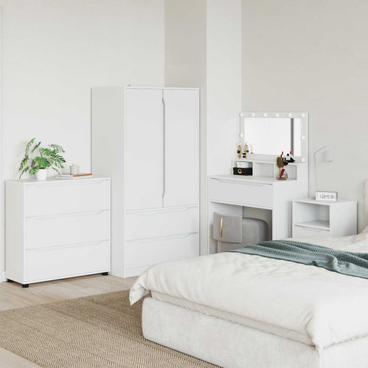 Storage Cabinet 80 x 31 x 81 cm Engineered Wood White