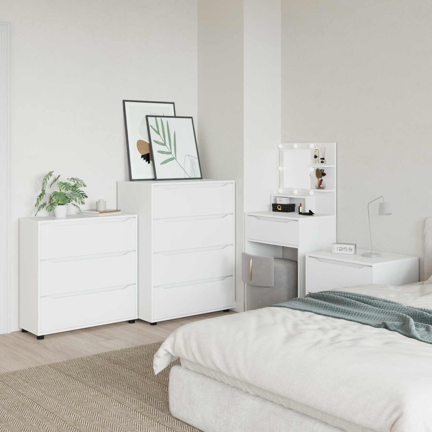 Storage Cabinet White 80 x 31 x 81 cm Engineered Wood