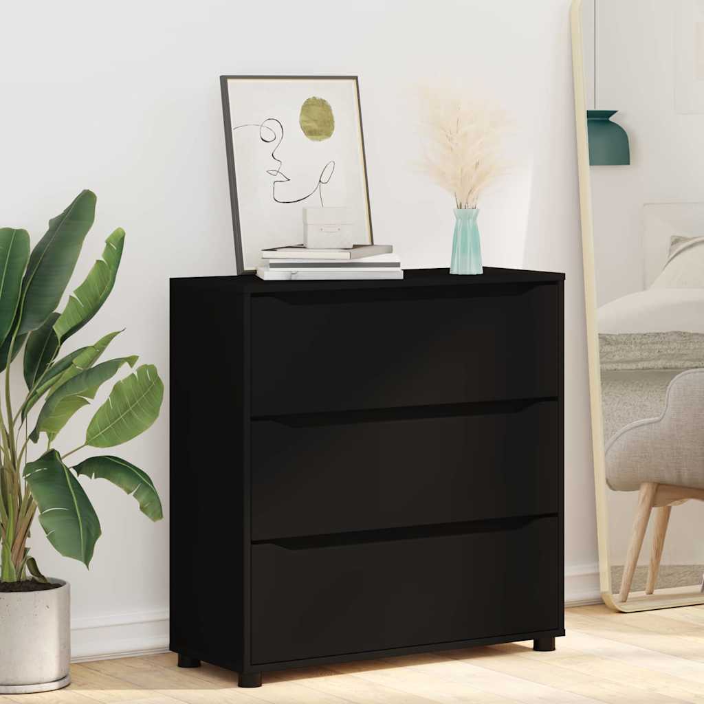 Storage Cabinet Black 80 x 31 x 81 cm Engineered Wood