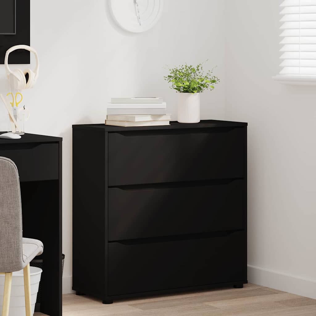 Storage Cabinet Black 80 x 31 x 81 cm Engineered Wood