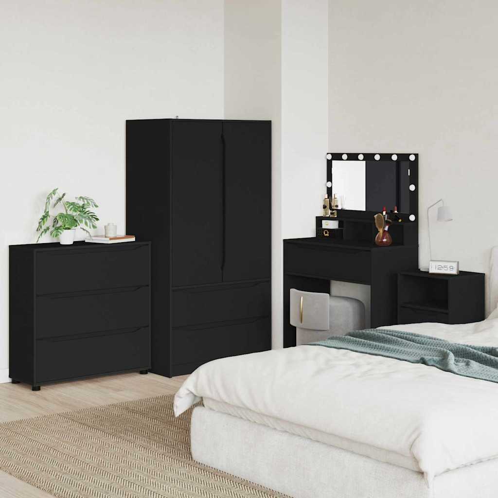 Storage Cabinet Black 80 x 31 x 81 cm Engineered Wood