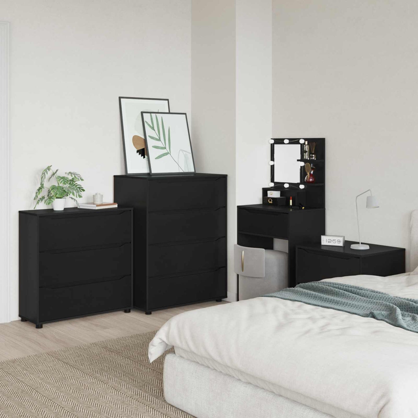Storage Cabinet Black 80 x 31 x 81 cm Engineered Wood