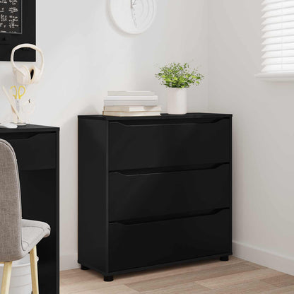 Storage Cabinet Black 80 x 31 x 81 cm Engineered Wood