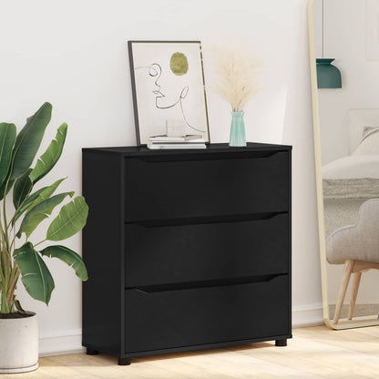 Storage Cabinet Black 80 x 31 x 81 cm Engineered Wood