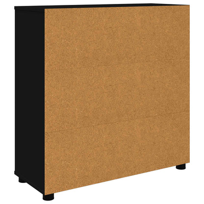 Storage Cabinet Black 80 x 31 x 81 cm Engineered Wood