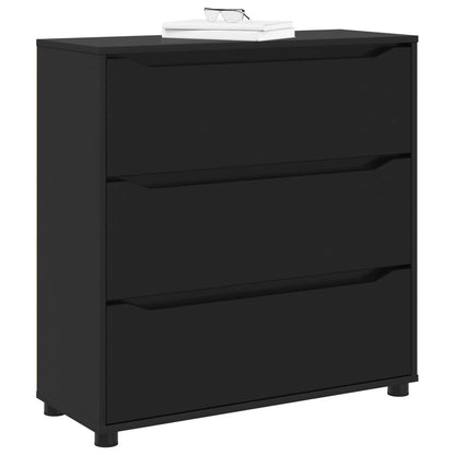Storage Cabinet Black 80 x 31 x 81 cm Engineered Wood