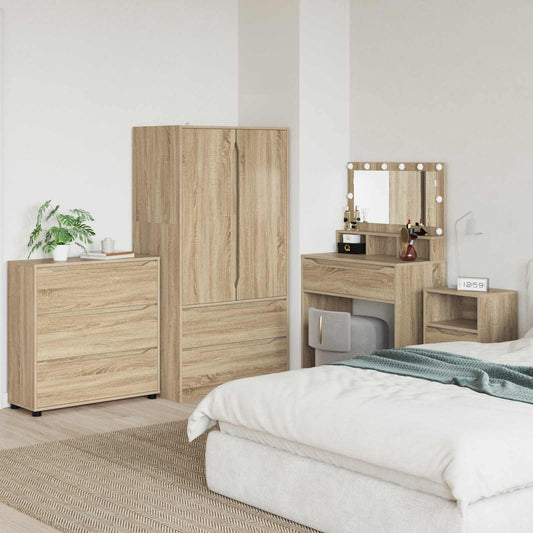 Storage Cabinet 80 x 31 x 81 cm Engineered Wood Sonoma Oak