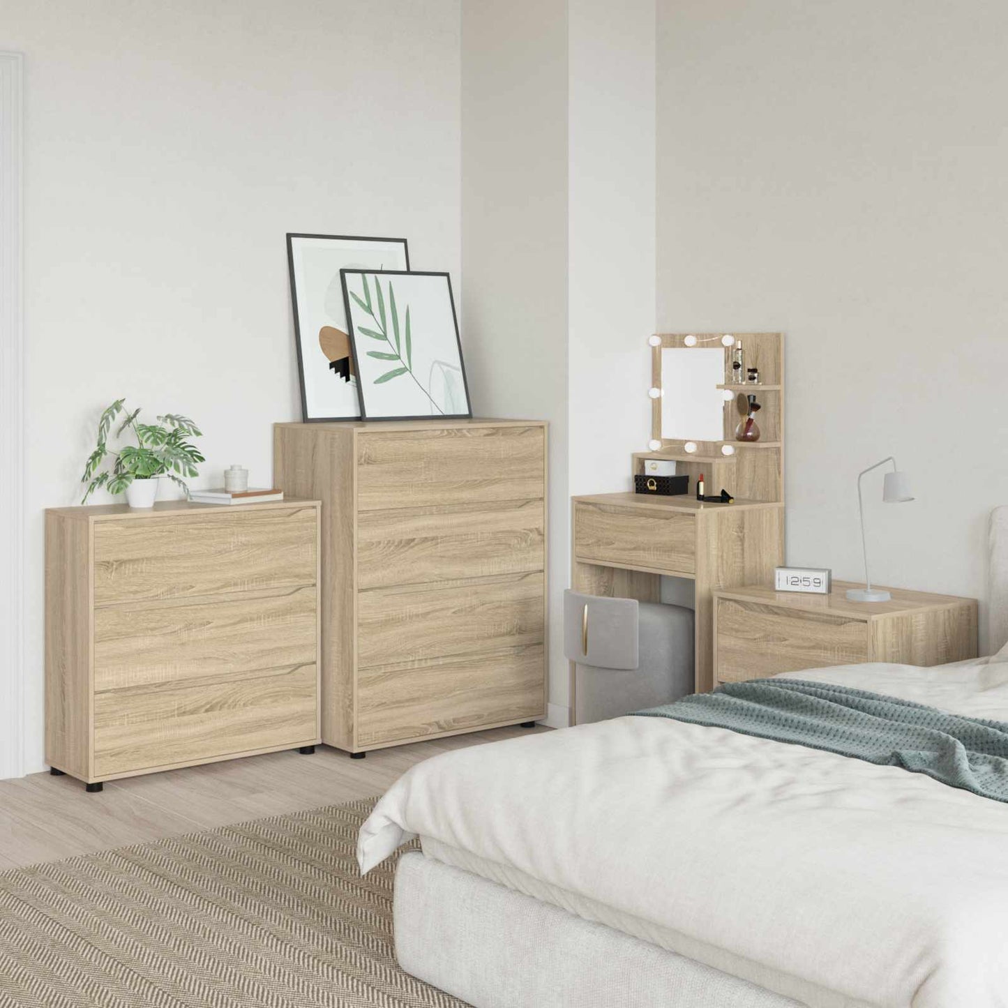 Storage Cabinet Sonoma Oak 80 x 31 x 81 cm Engineered Wood