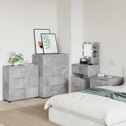 Storage Cabinet Concrete Grey 80 x 31 x 81 cm Engineered Wood