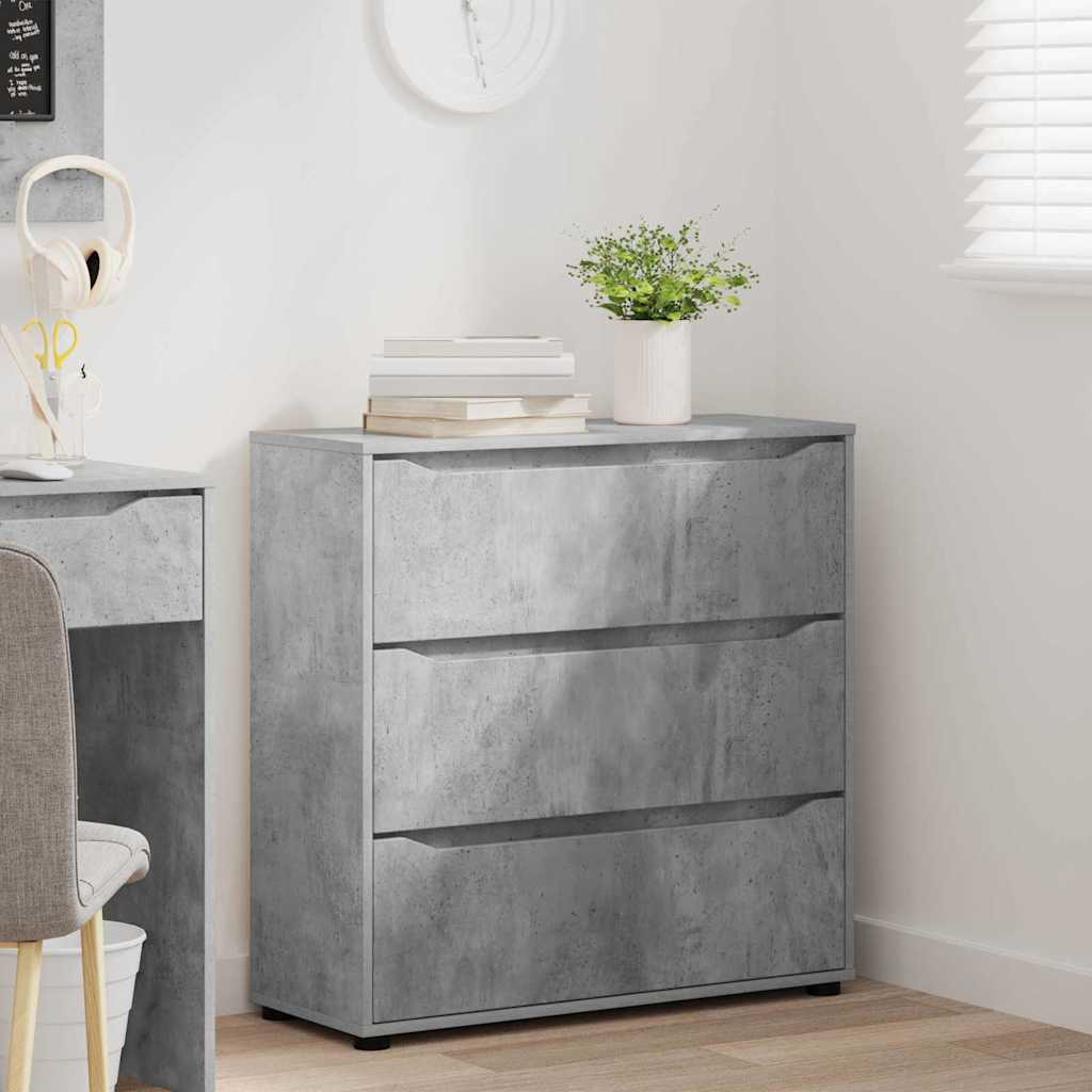 Storage Cabinet Concrete Grey 80 x 31 x 81 cm Engineered Wood