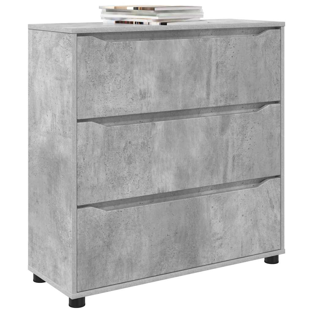 Storage Cabinet Concrete Grey 80 x 31 x 81 cm Engineered Wood