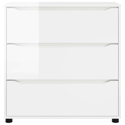 Storage Cabinet High Gloss White 80 x 31 x 81 cm