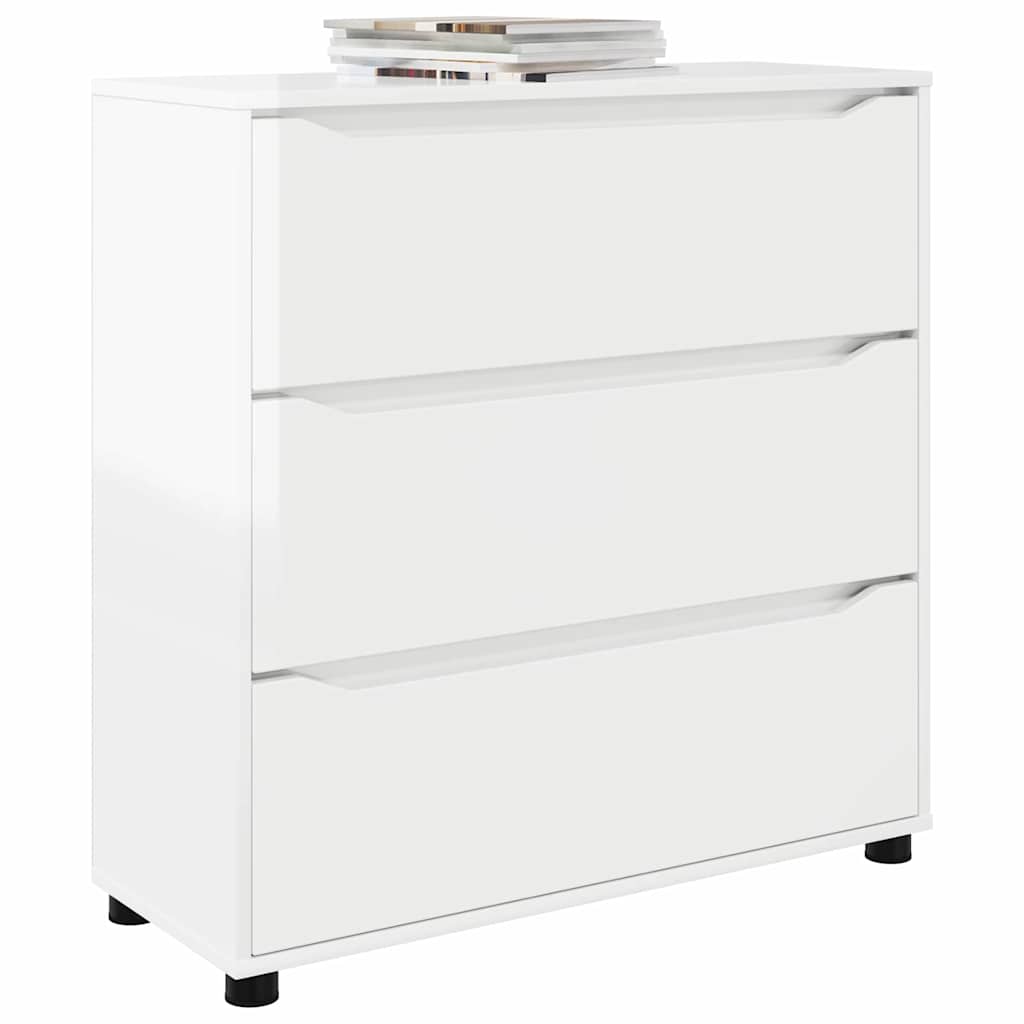 Storage Cabinet High Gloss White 80 x 31 x 81 cm