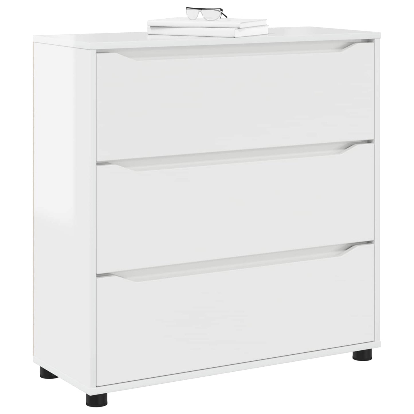 Storage Cabinet High Gloss White 80 x 31 x 81 cm