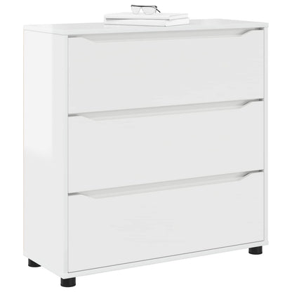 Storage Cabinet High Gloss White 80 x 31 x 81 cm